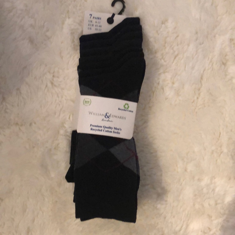 William & Edward London 7 pairs premium quality mens socks